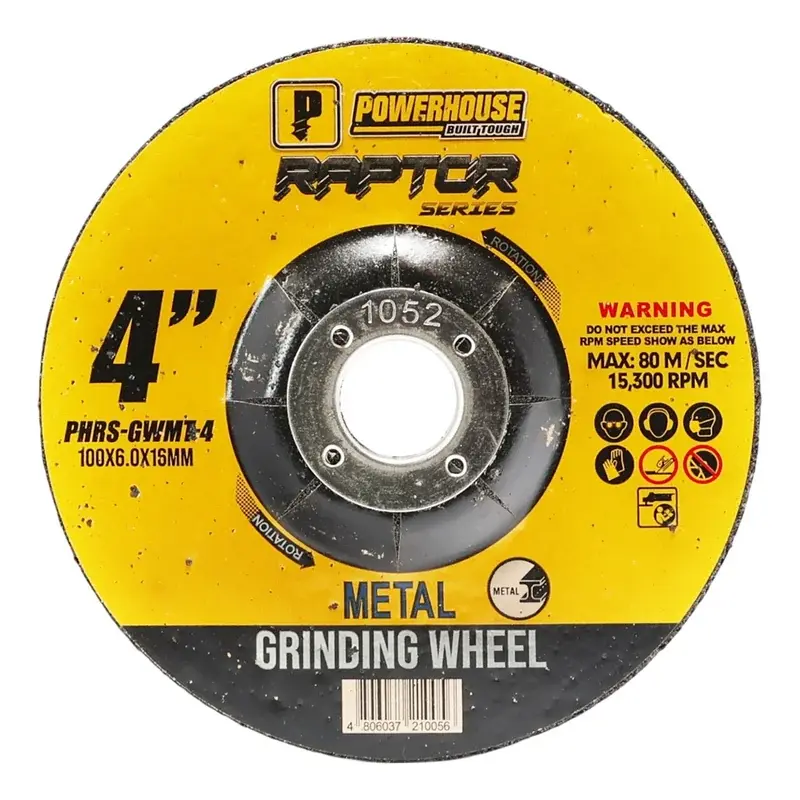 Powerhouse Raptor Series Abrasive Grinding Wheel for Metal 100x6.0x16mm