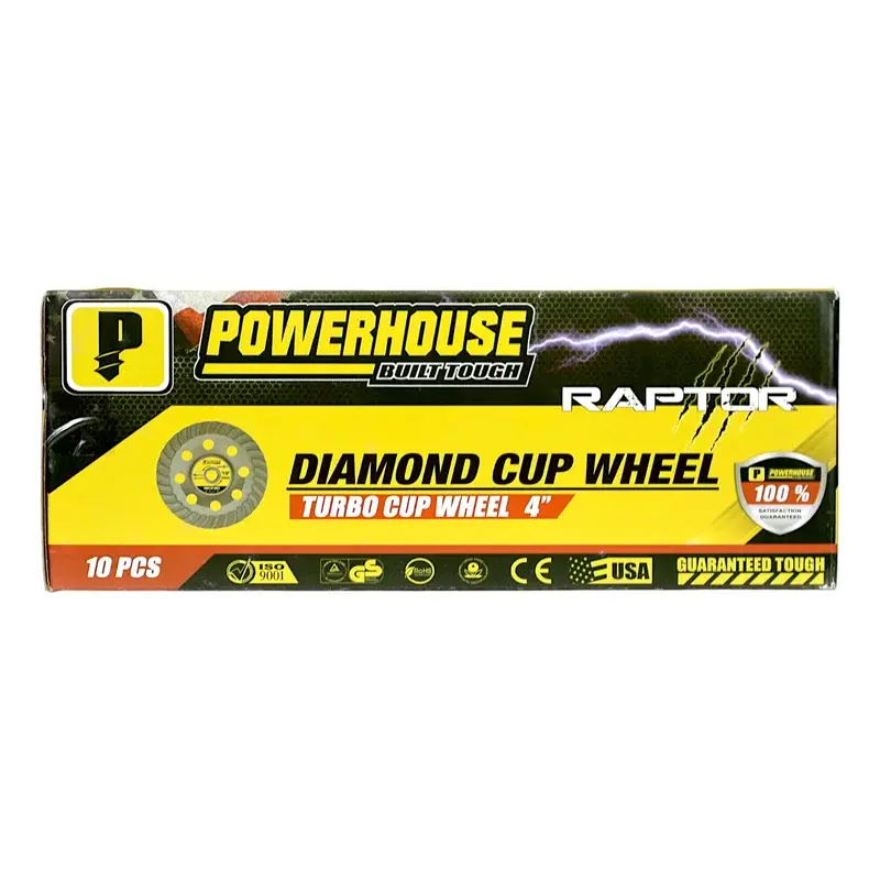 Powerhouse Raptor Series Diamond Cup Wheel 4" (100mm)