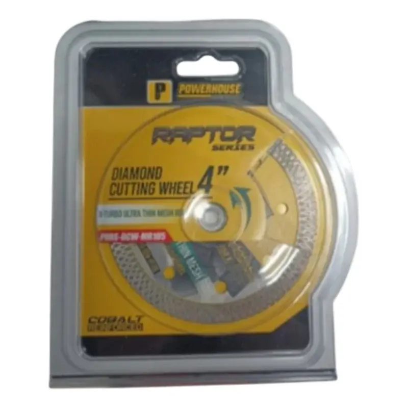 Powerhouse Raptor Series Diamond Cutting Wheel Turbo Ultra Thin 4" (105mm x 1.8mm)
