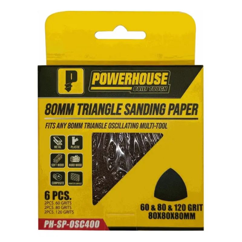 Powerhouse Sanding Paper for Oscillating Tool 5 Pcs (Velcro Type)