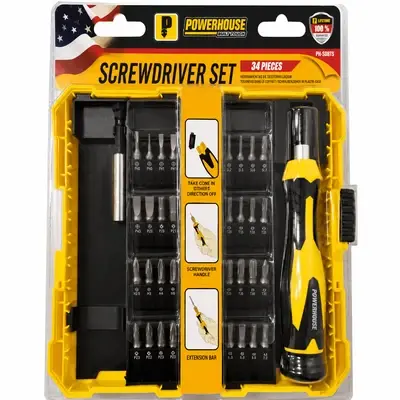 Powerhouse Screwdriver Bit Set (34 Pcs/Set)