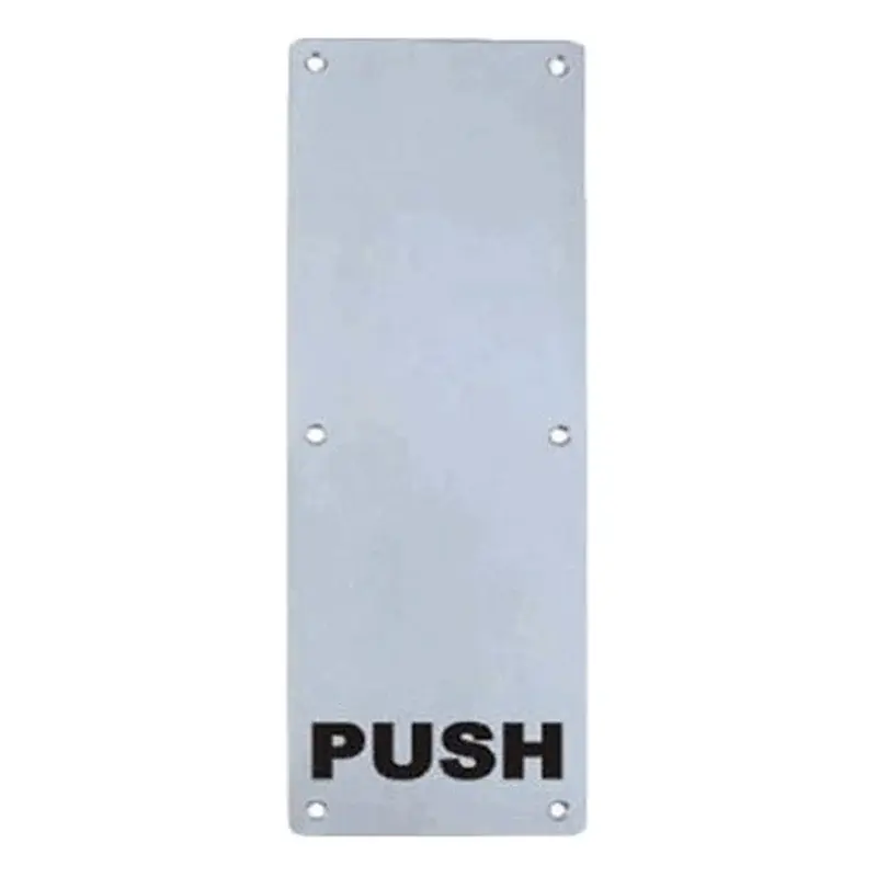 Powerhouse Stainless Push Plate 300mm x 100mm x 1.5mm (4" x 12")