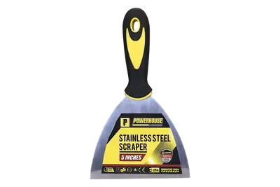 Powerhouse Stainless Steel Scraper with PVC Handle 6 inches