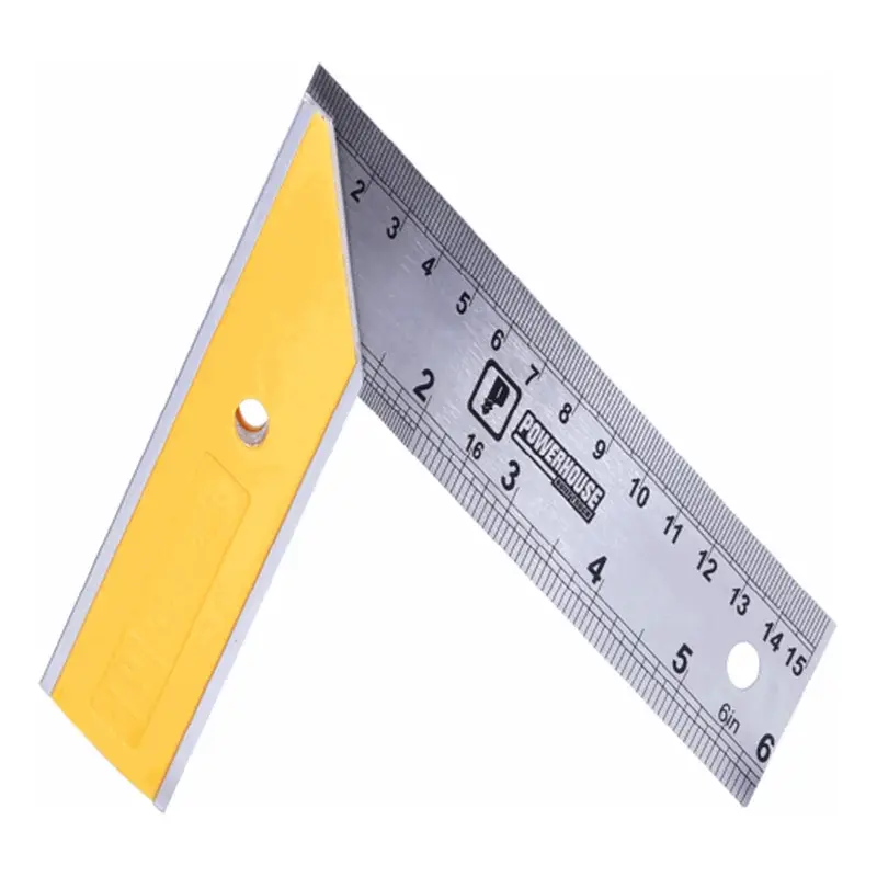 Powerhouse Stainless Steel Try Square Angle Ruler 12"