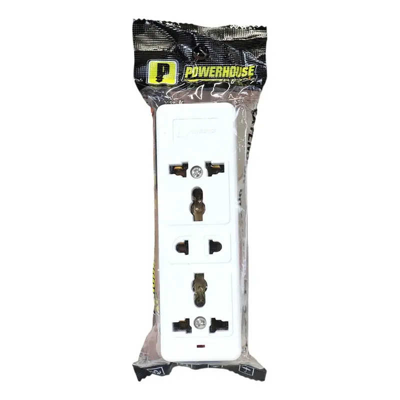 Powerhouse Surface Type 3 Gang Universal Outlet 10A, 250V, 1,500W