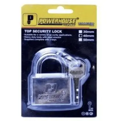 Powerhouse Top Security Padlock Short Shackle 30mm
