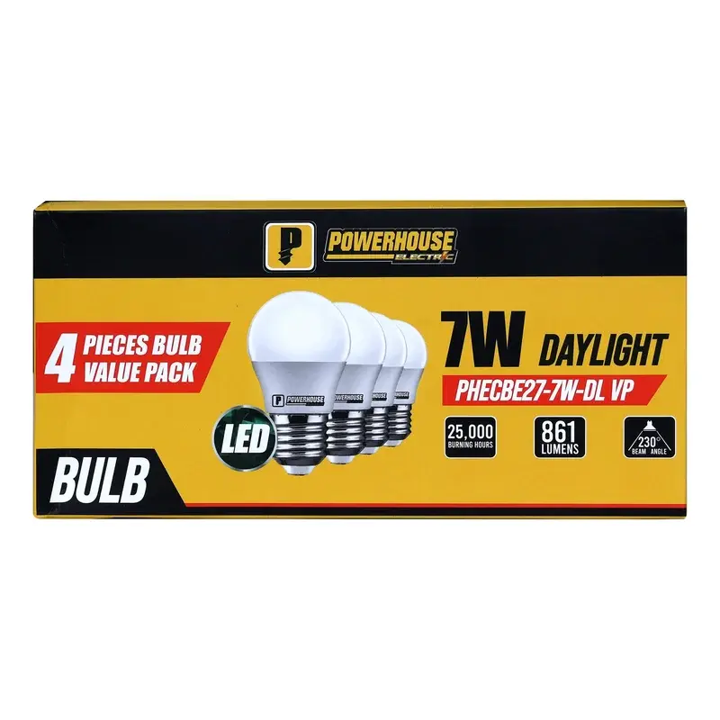Powerhouse Value Pack (4 Pcs) LED Classic Bulb Daylight 6500K 9W A60