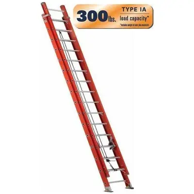 Ridgid Fiberglass Industrial Extension Ladder RLFGE40 FBGL EXT