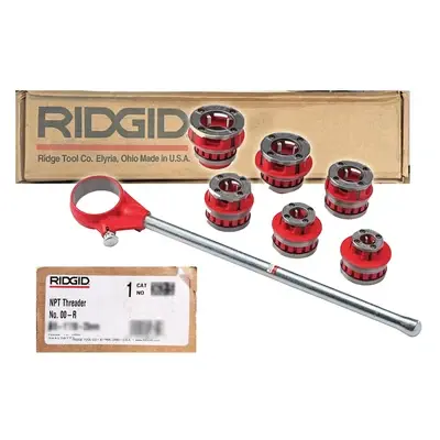 Ridgid 00-R Drophead Ratchet Pipe Threader Set 3/8"-1"