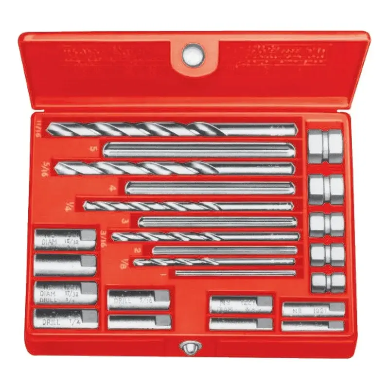 Ridgid No. 10 Screw Extractor Set with HSS Drills 1/4"-1/2" Screws