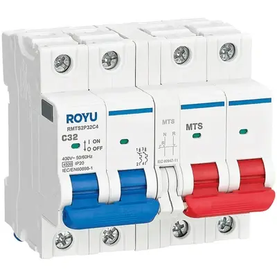 Royu Manual Transfer Switch DIN Rail 2P 63A 4.5kA