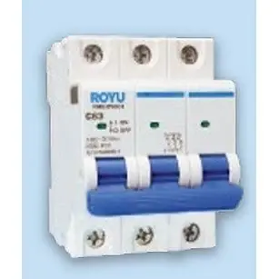 Royu MCB DIN Rail 3P 63A 6kA
