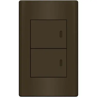 Royu Plano 2 Gang Switch Set 16A Dark Gray
