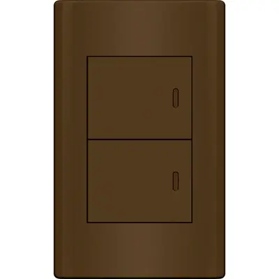 Royu Plano 2 Gang 3-Way Switch Set 16A White
