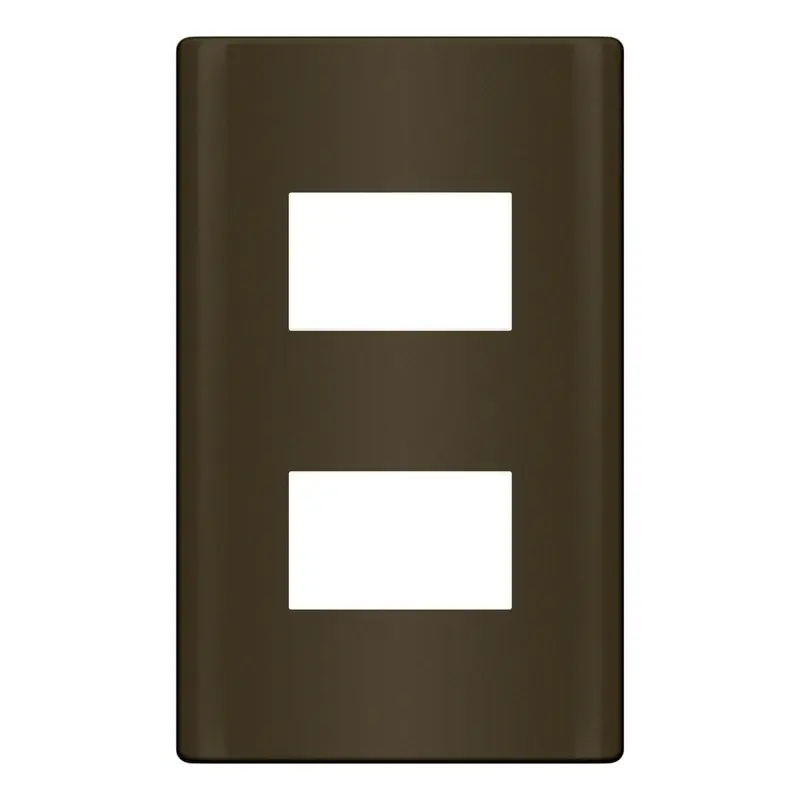 Royu Plano 2 Gang Plate Dark Wood