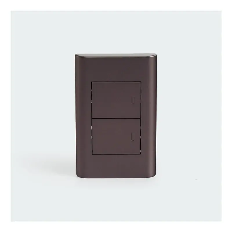 Royu Plano 2 Gang Switch Set 16A Dark Wood