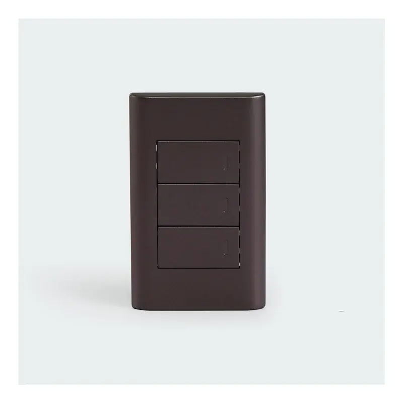 Royu Plano 3 Gang Switch Set 16A Dark Gray