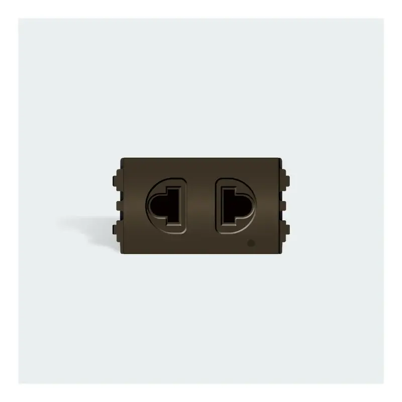 Royu Plano Universal Outlet 15A Dark Wood