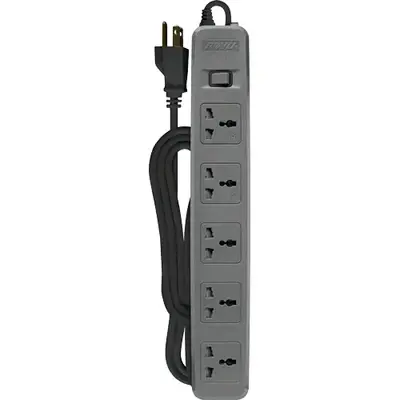 Royu Power Strip 5 Gang One Master Switch 10A 2m Gray