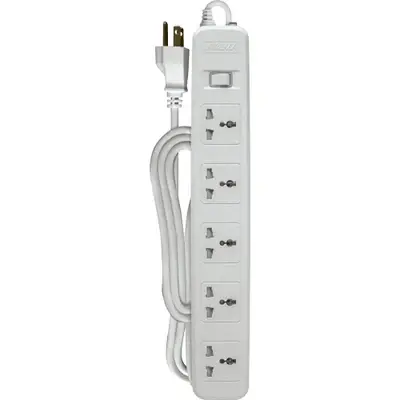 Royu Power Strip 5 Gang One Master Switch 10A 2m White