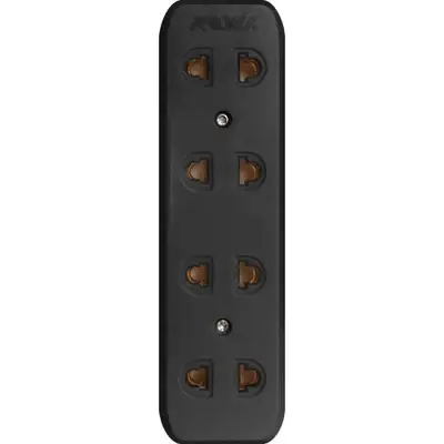 Royu Surface Universal Outlet 4 Gang 10A Black