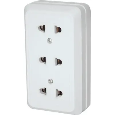Royu Surface Outlet 3 Gang 10A White