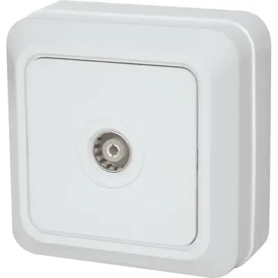 Royu Surface Cable TV Outlet Belling-Lee Type White