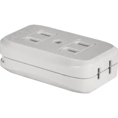 Royu Surface Flat Pin Outlet 2+1 Gang 10A White