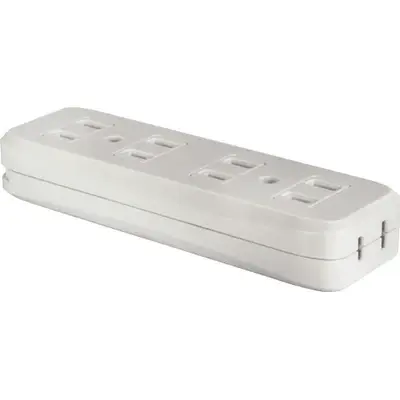 Royu Surface Flat Pin Outlet 4+1 Gang 10A White