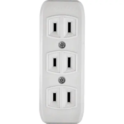 Royu Surface Spring Loaded Outlet 3 Gang 10A White