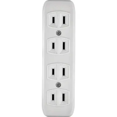 Royu Surface Spring Loaded Outlet 4 Gang 10A White