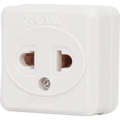 Royu Surface Single Convenience Outlet 10A White