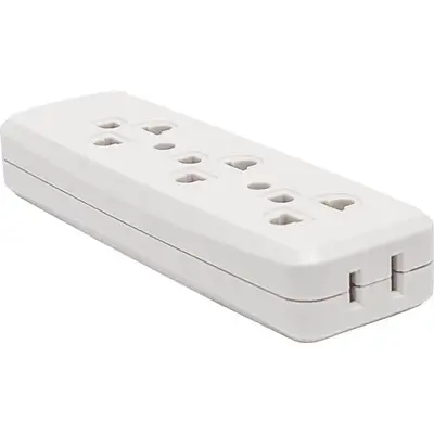 Royu Surface Convenience Outlet with Ground 3+1 Gang 10A White