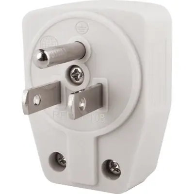Royu Heavy Duty Plug with Ground 20A White