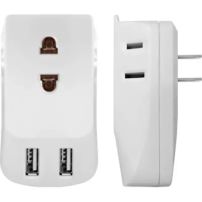 Royu Octopus Adapter with 2 USB Ports 10A White