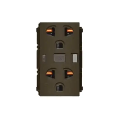 Royu Plano Duplex GFCI Outlet 20A 6mA Dark Gray