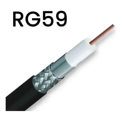 Royu RG59 Coaxial Cable CCS Braided Dual Shield 305 m Reel