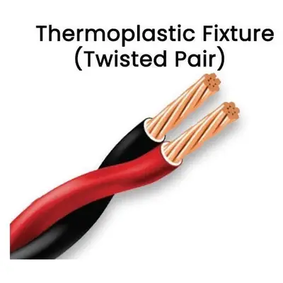 Royu TF Fixture Wire 16 AWG 1.25mm² Twisted Pair Red/Black 150 m Coil