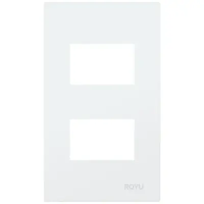 Royu Wide Series 2 Gang Plate White