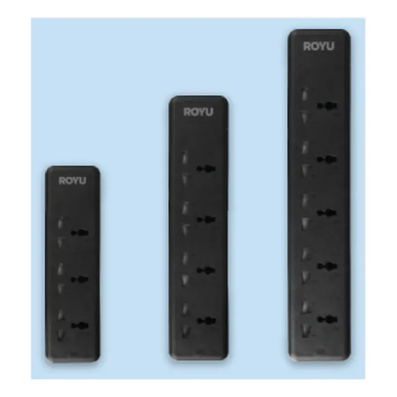 Royu Surface International Outlet 5 Gang 10A Black