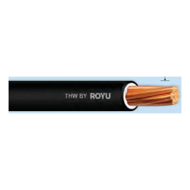 Royu THW Stranded Wire 1/0 AWG 50mm² Black