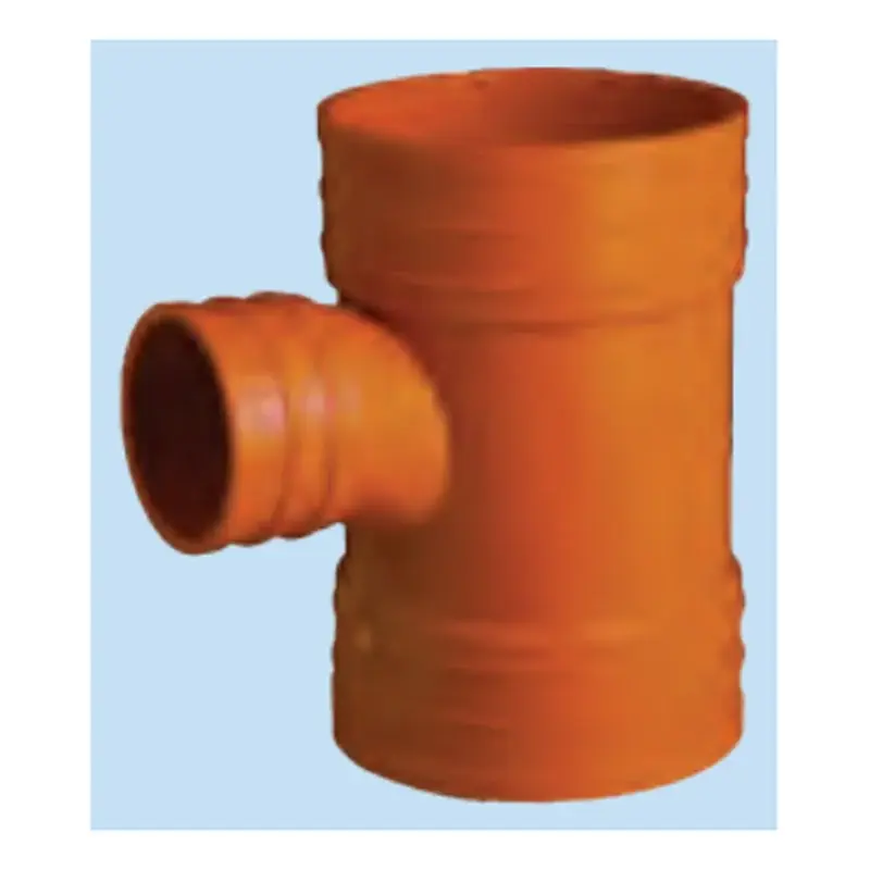 Royu uPVC Sanitary 87.5° Tee Reducer 4" x 2" Orange