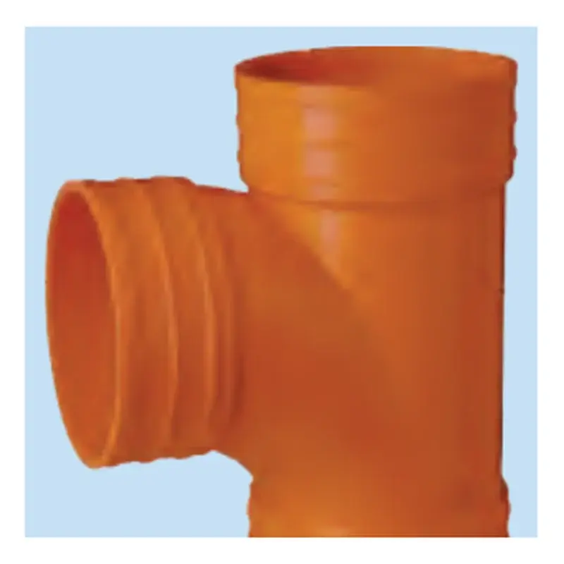 Royu uPVC Sanitary 87.5° Tee 3" x 3" Orange