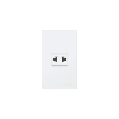 Royu Wide Series 1 Gang Universal Outlet Set 15A White