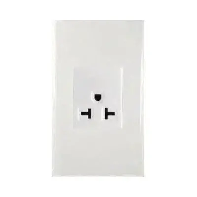 Royu Wide Series 1 Gang Tandem Aircon Outlet Set 20A White