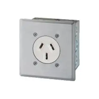 Royu Classic Series Flush Mount Range Outlet with Stainless Plate & Box 30A