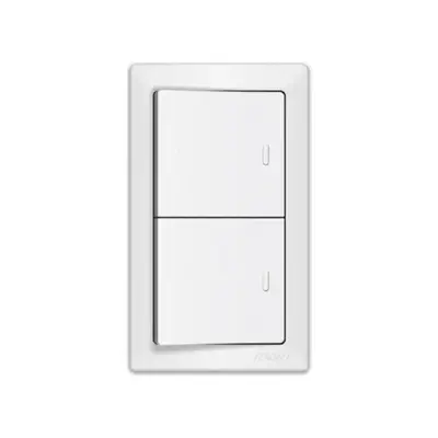 Royu Super Wide 2 Gang Switch Set 10A White