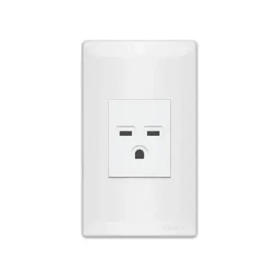Royu Super Wide 1 Gang Aircon Outlet Set 20A White
