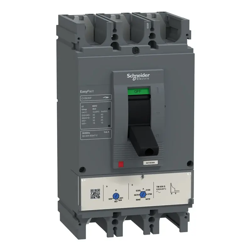 Schneider Electric EasyPact CVS630F Molded Case Circuit Breaker 3P 500A