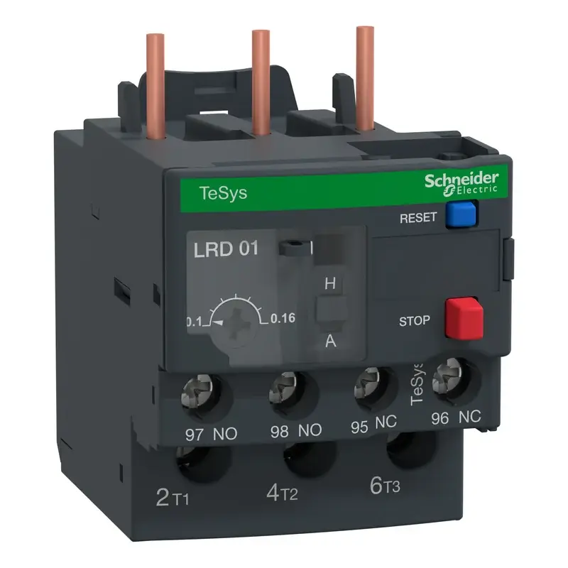 Schneider Electric TeSys LRD02 Thermal Overload Relay 0.16-0.25A for LC1D09-D38